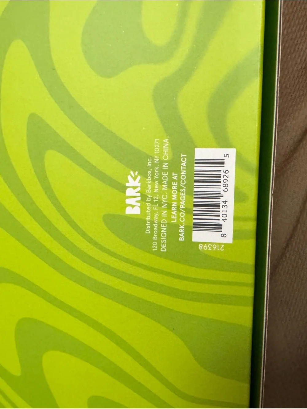 Bark Lime Green Swirl Box